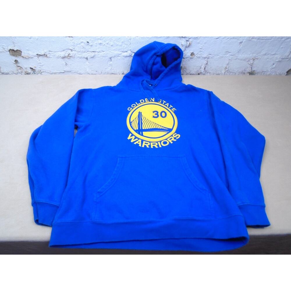 Steph CURRY #30 - Golden State Warriors Graphic Print Blue Hoodie Mens: Large